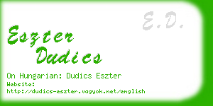 eszter dudics business card